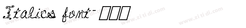 Italics font字体转换